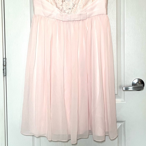 NWOT Ted Baker Mimee Lace Bodice Chiffon Midi Dress, Size US 4 Blush Pink - Picture 7 of 16